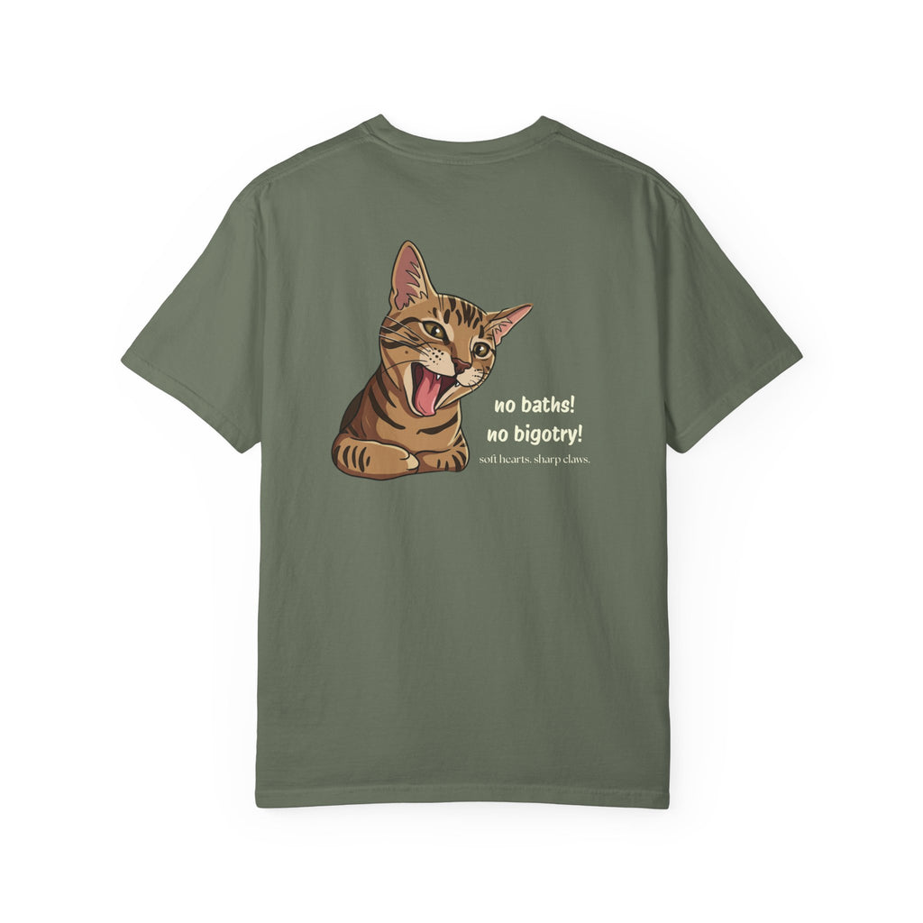 No Baths No Bigotry Cat Shirt | Funny Anti-Bigotry Cat Lover Gift