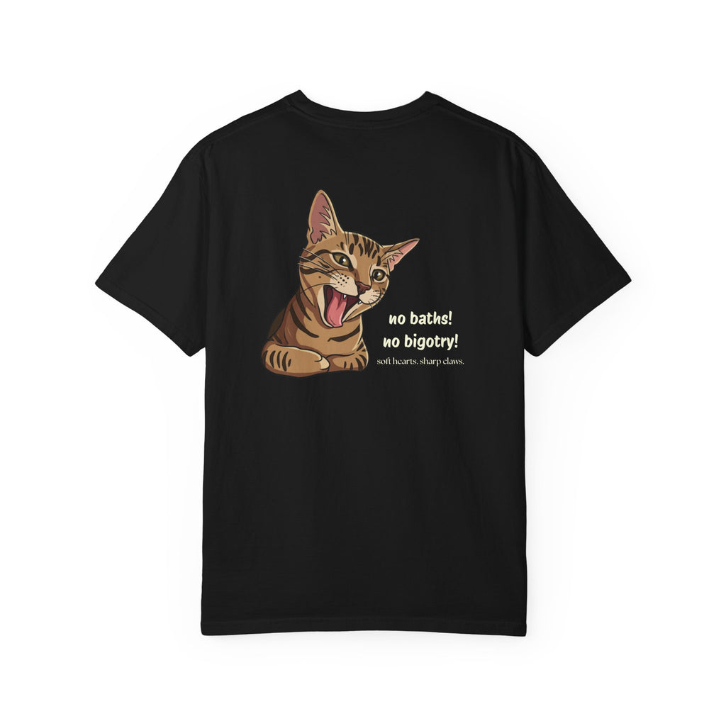 No Baths No Bigotry Cat Shirt | Funny Anti-Bigotry Cat Lover Gift