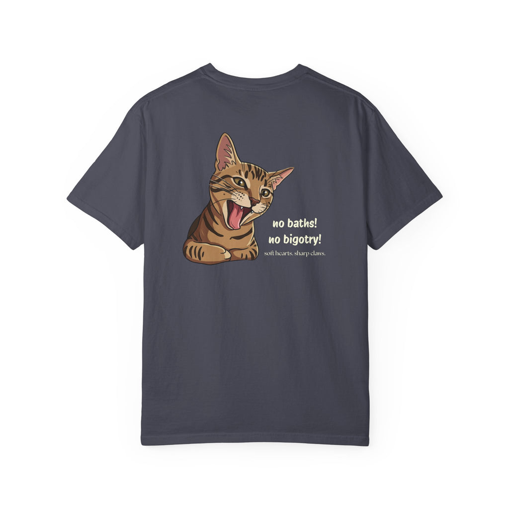 No Baths No Bigotry Cat Shirt | Funny Anti-Bigotry Cat Lover Gift