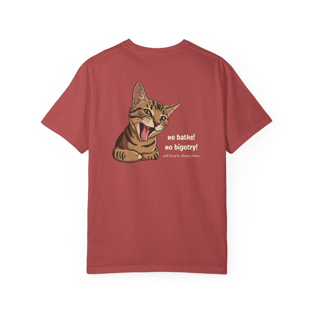 No Baths No Bigotry Cat Shirt | Funny Anti-Bigotry Cat Lover Gift