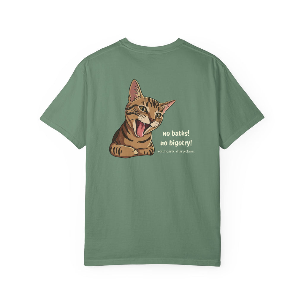 No Baths No Bigotry Cat Shirt | Funny Anti-Bigotry Cat Lover Gift