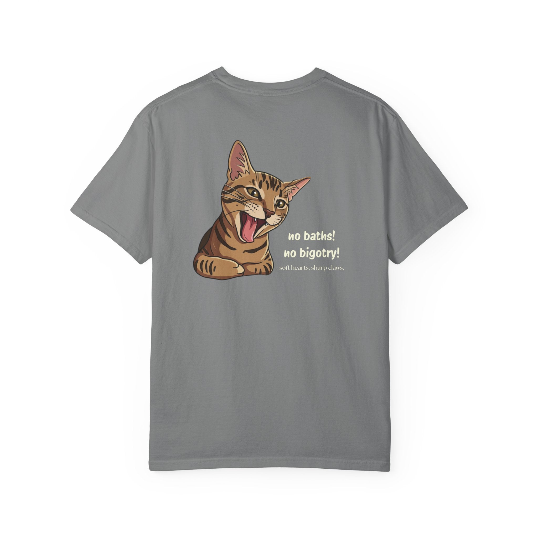 No Baths No Bigotry Cat Shirt | Funny Anti-Bigotry Cat Lover Gift