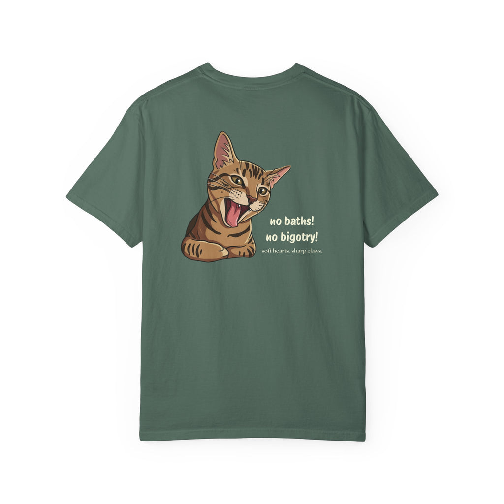 No Baths No Bigotry Cat Shirt | Funny Anti-Bigotry Cat Lover Gift