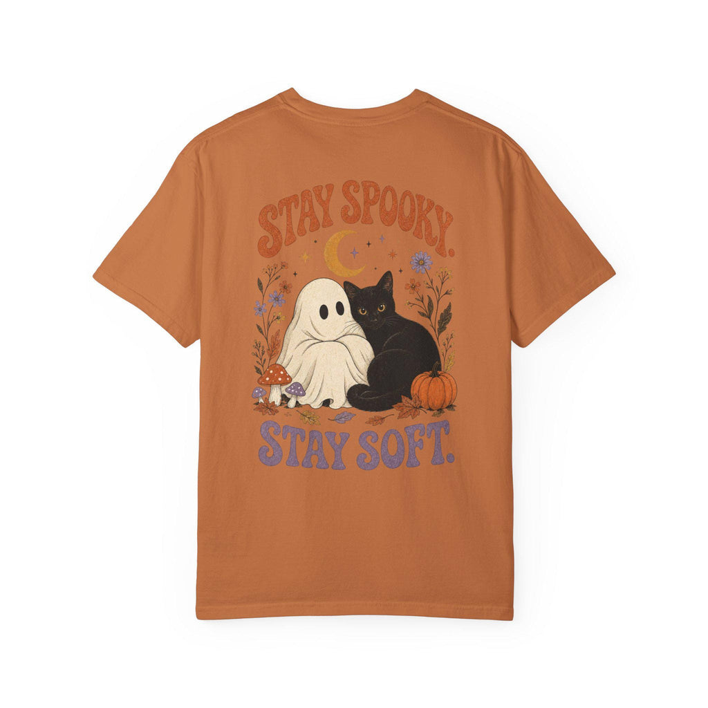Stay Spooky Stay Soft Shirt | Halloween Ghost Cat Comfort Colors Tee
