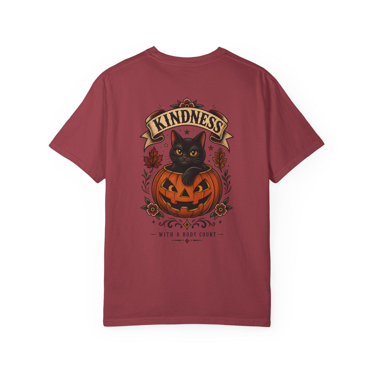 Kindness With a Body Count Shirt | Black Cat Halloween Comfort Colors Tee