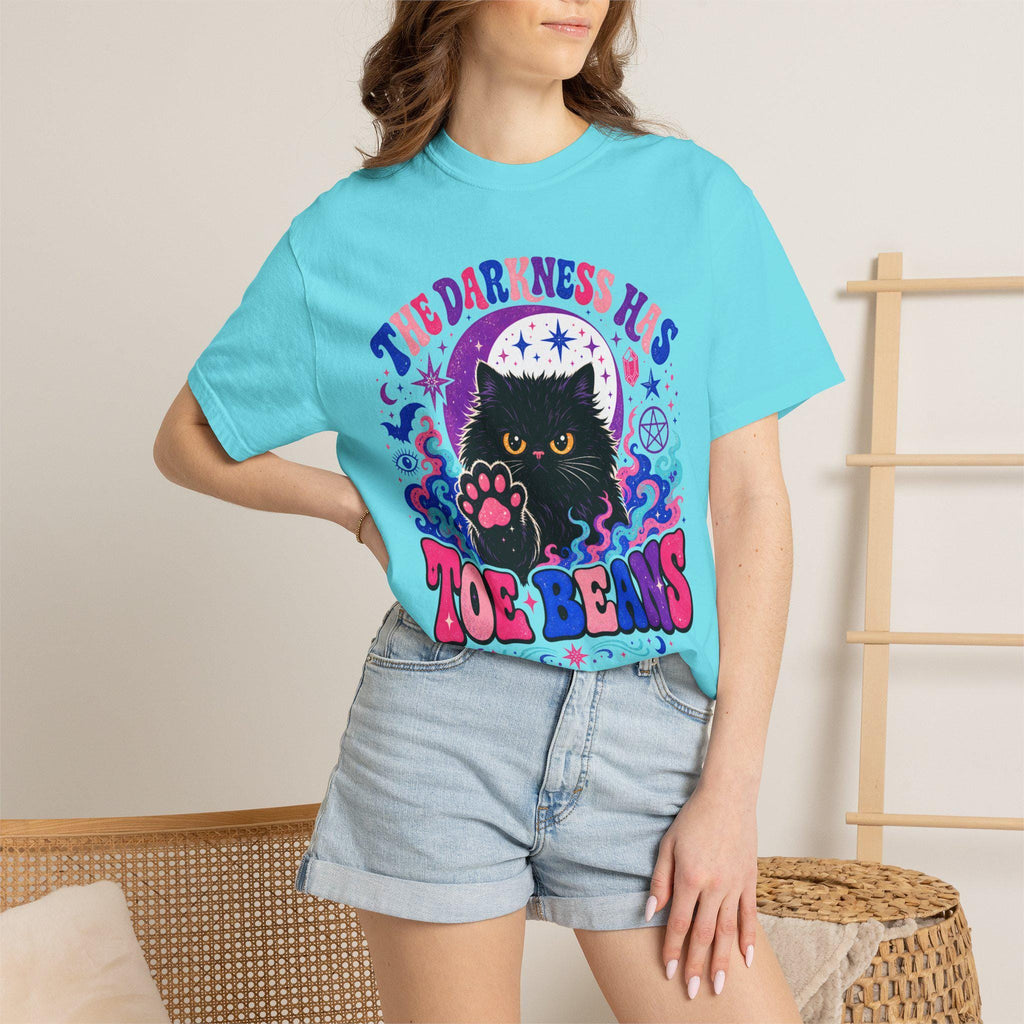 The Darkness Has Toe Beans Shirt | Funny Black Cat Comfort Colors Tee