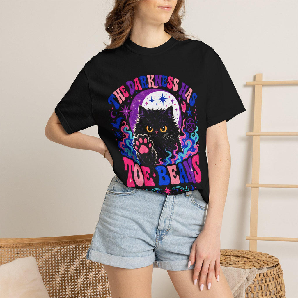 The Darkness Has Toe Beans Shirt | Funny Black Cat Comfort Colors Tee