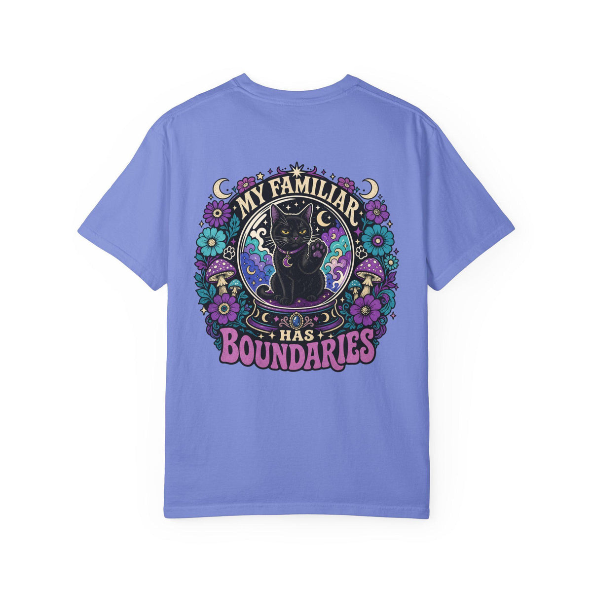 My Familiar Has Boundaries Shirt | Witchy Black Cat Comfort Colors Tee