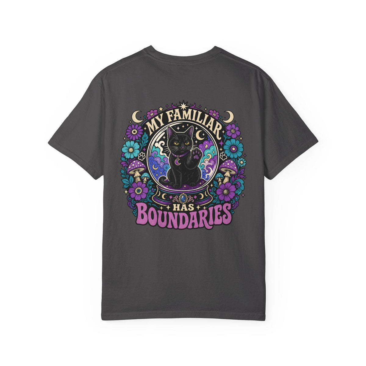 My Familiar Has Boundaries Shirt | Witchy Black Cat Comfort Colors Tee