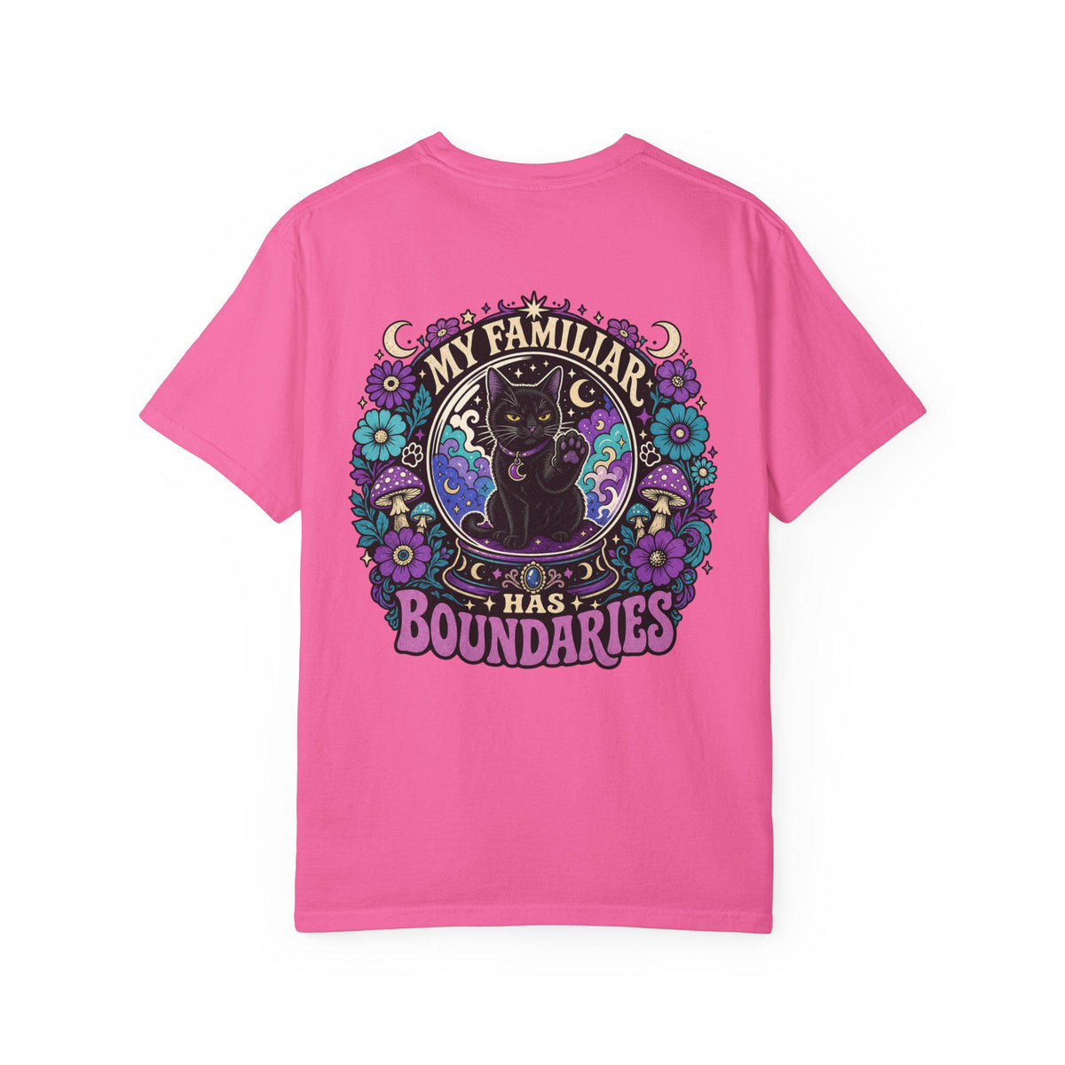 My Familiar Has Boundaries Shirt | Witchy Black Cat Comfort Colors Tee