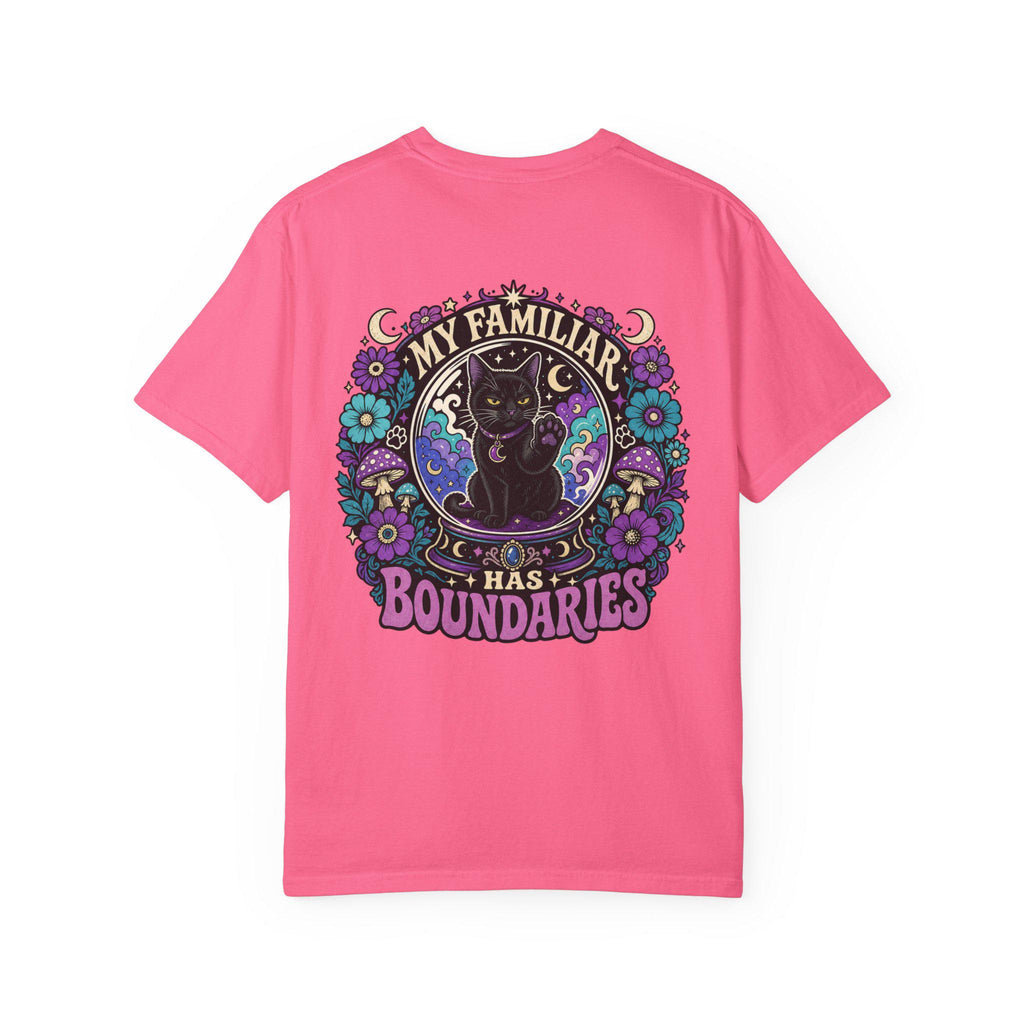 My Familiar Has Boundaries Shirt | Witchy Black Cat Comfort Colors Tee