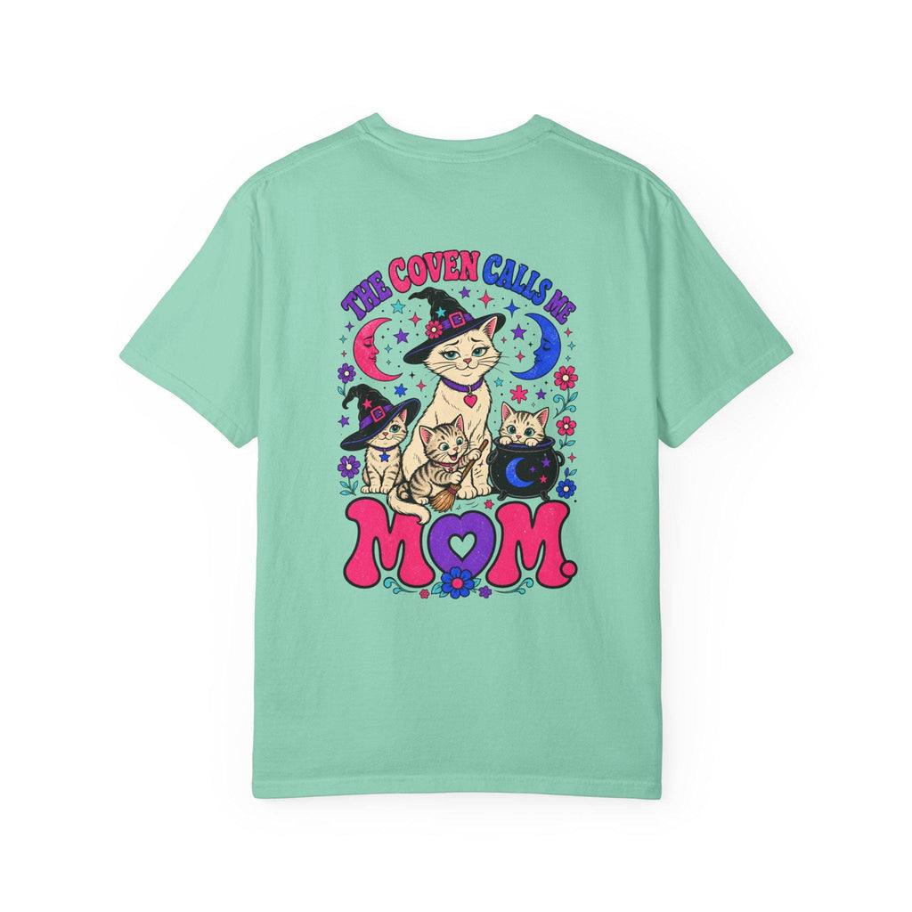 The Coven Calls Me Mom Shirt | Witchy Cat Mom Comfort Colors Tee