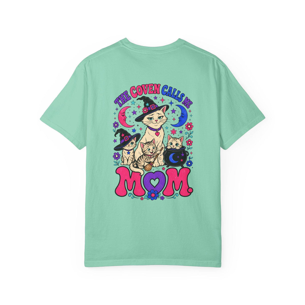 The Coven Calls Me Mom Shirt | Witchy Cat Mom Comfort Colors Tee