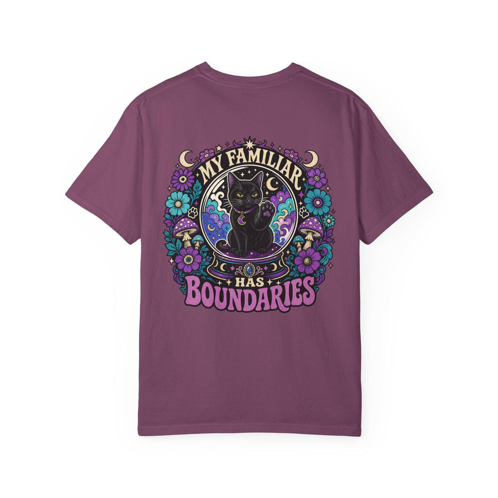 My Familiar Has Boundaries Shirt | Witchy Black Cat Comfort Colors Tee