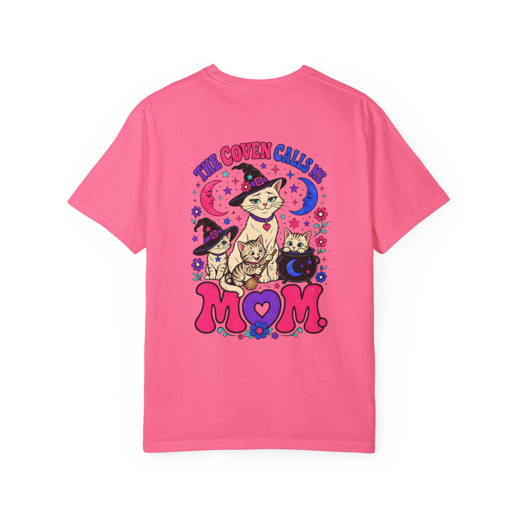 The Coven Calls Me Mom Shirt | Witchy Cat Mom Comfort Colors Tee