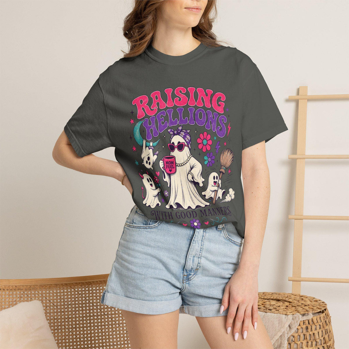 Raising Hellions With Good Manners Shirt | Funny Mom Comfort Colors Tee