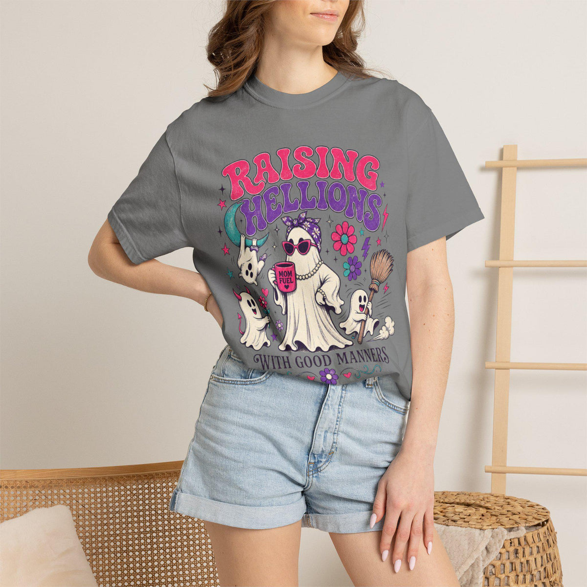 Raising Hellions With Good Manners Shirt | Funny Mom Comfort Colors Tee