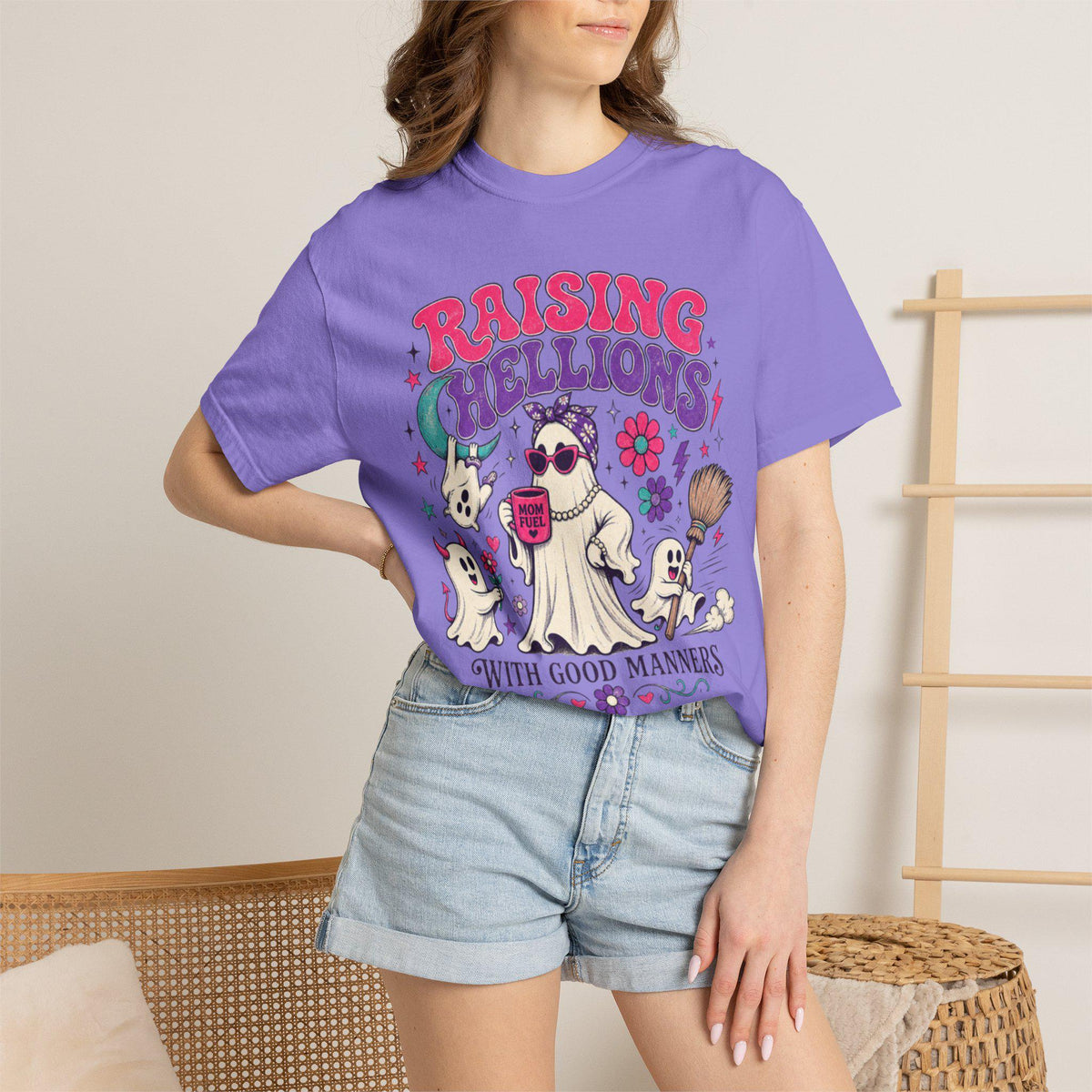 Raising Hellions With Good Manners Shirt | Funny Mom Comfort Colors Tee