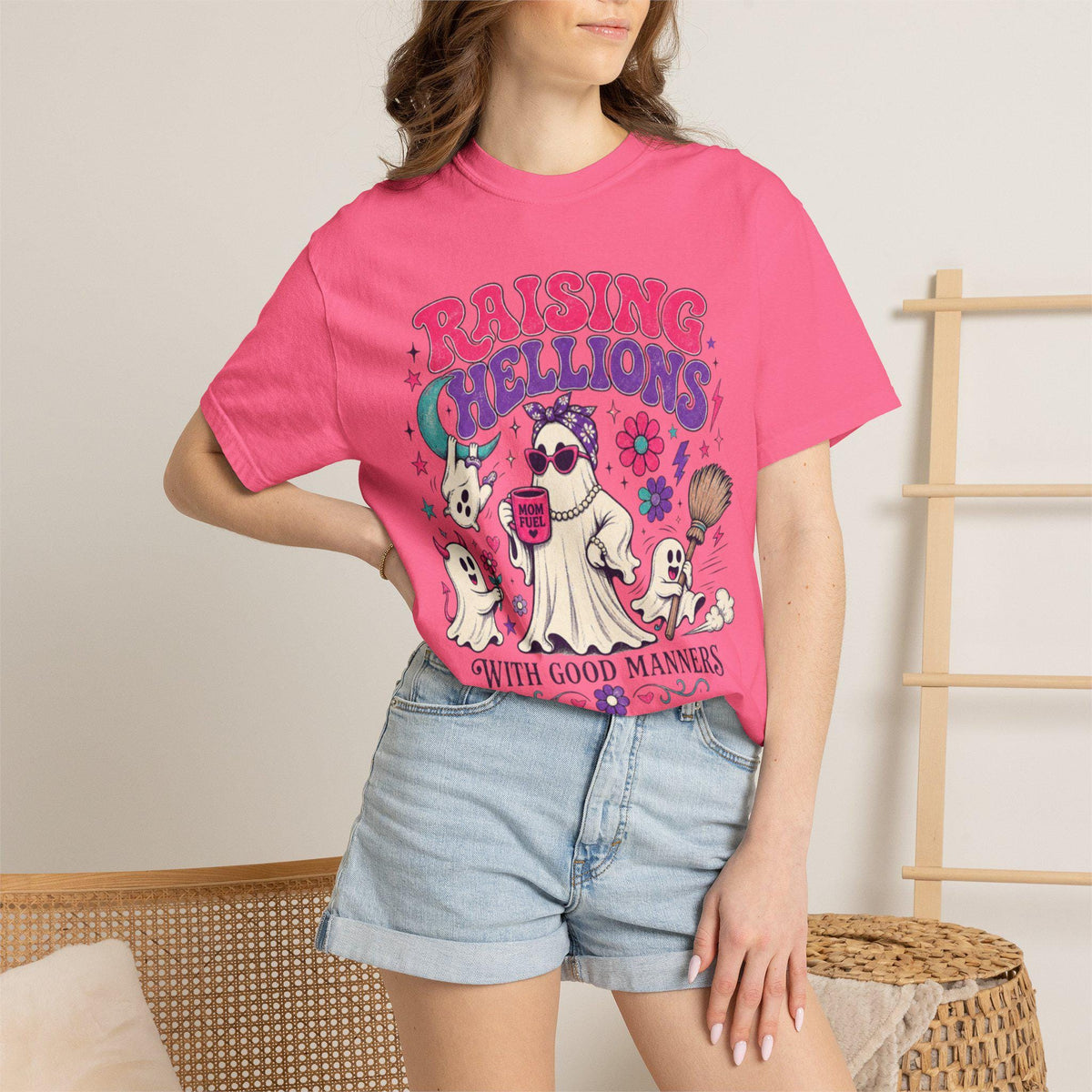 Raising Hellions With Good Manners Shirt | Funny Mom Comfort Colors Tee
