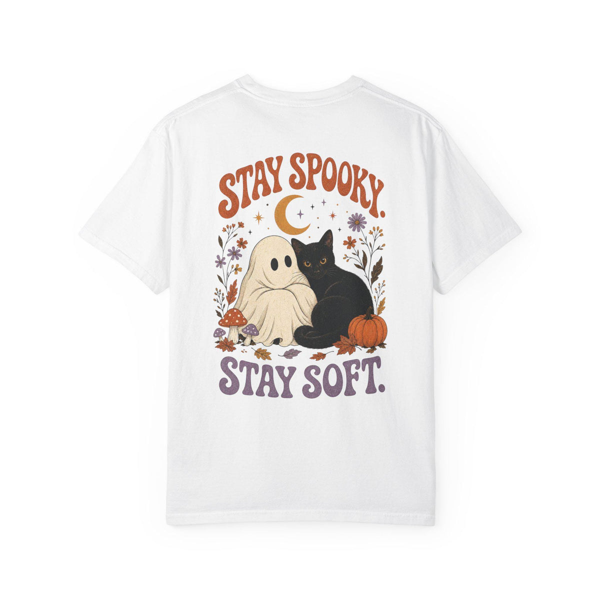 Stay Spooky Stay Soft Shirt | Halloween Ghost Cat Comfort Colors Tee