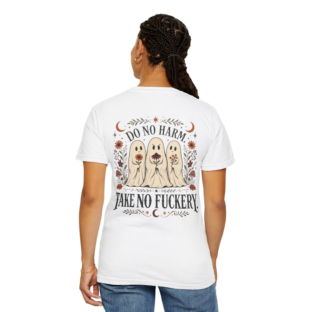 Do No Harm Take No Fuckery Shirt | Funny Halloween Ghost Comfort Colors Tee