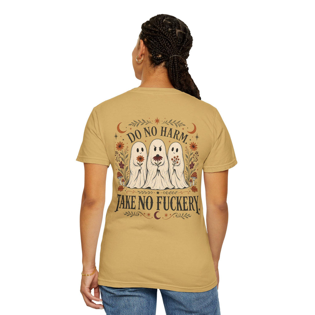 Do No Harm Take No Fuckery Shirt | Funny Halloween Ghost Comfort Colors Tee