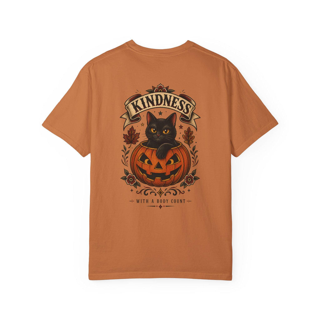 Kindness With a Body Count Shirt | Black Cat Halloween Comfort Colors Tee