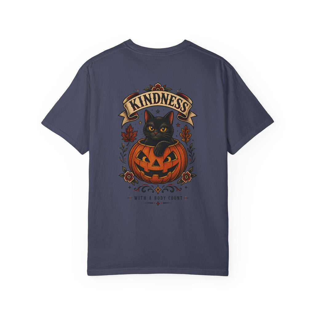 Kindness With a Body Count Shirt | Black Cat Halloween Comfort Colors Tee