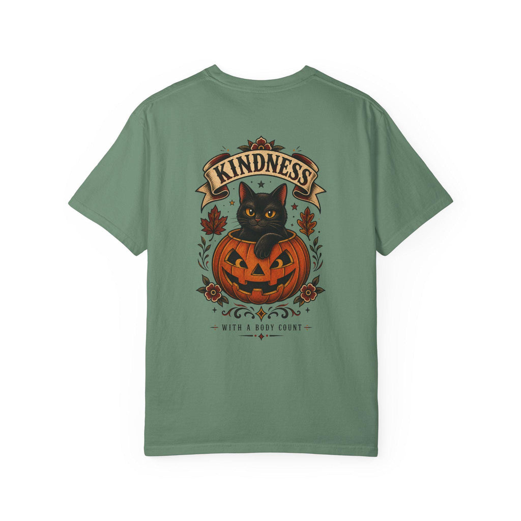 Kindness With a Body Count Shirt | Black Cat Halloween Comfort Colors Tee