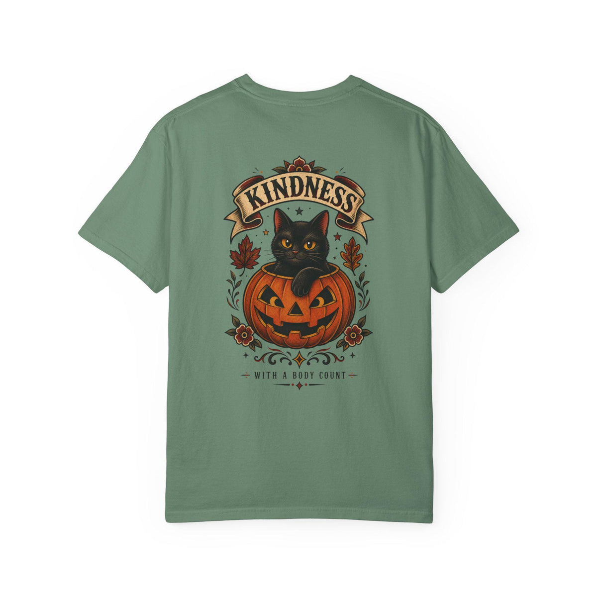 Kindness With a Body Count Shirt | Black Cat Halloween Comfort Colors Tee