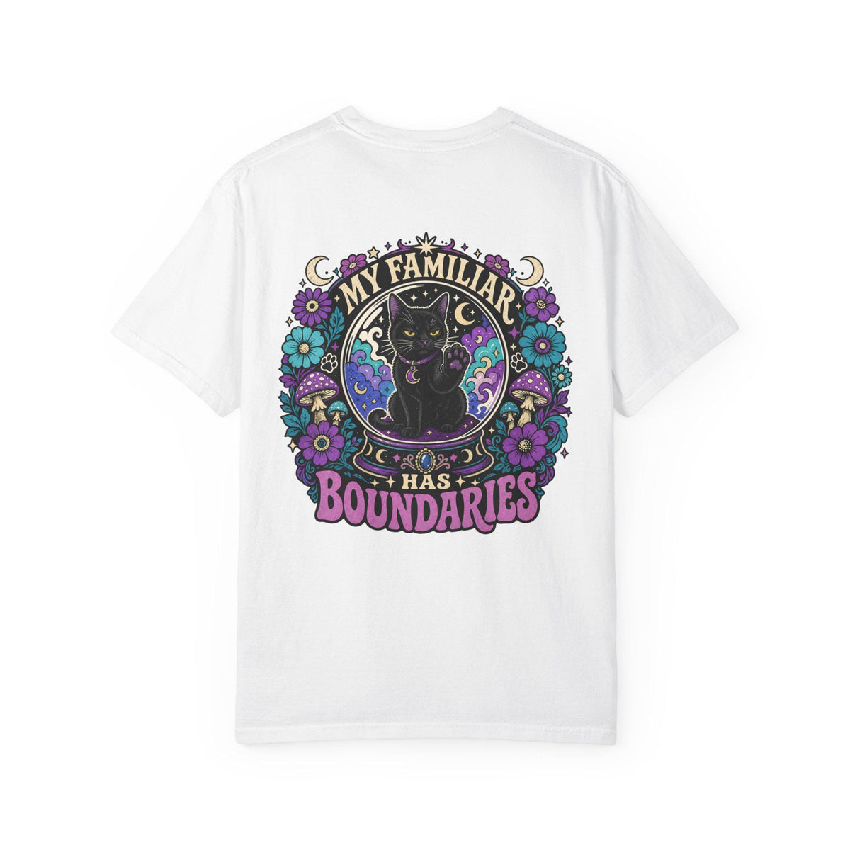 My Familiar Has Boundaries Shirt | Witchy Black Cat Comfort Colors Tee