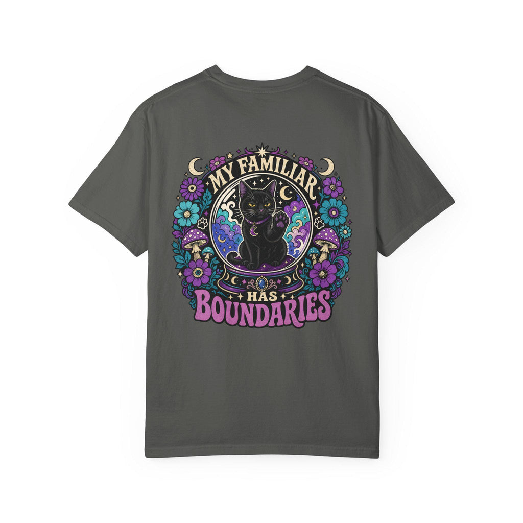 My Familiar Has Boundaries Shirt | Witchy Black Cat Comfort Colors Tee