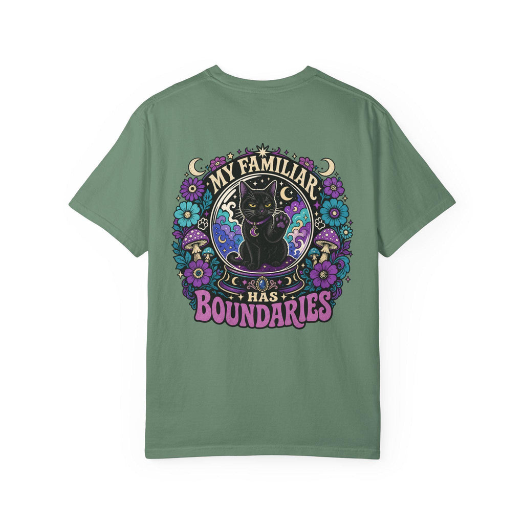 My Familiar Has Boundaries Shirt | Witchy Black Cat Comfort Colors Tee
