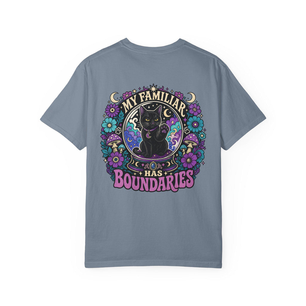 My Familiar Has Boundaries Shirt | Witchy Black Cat Comfort Colors Tee