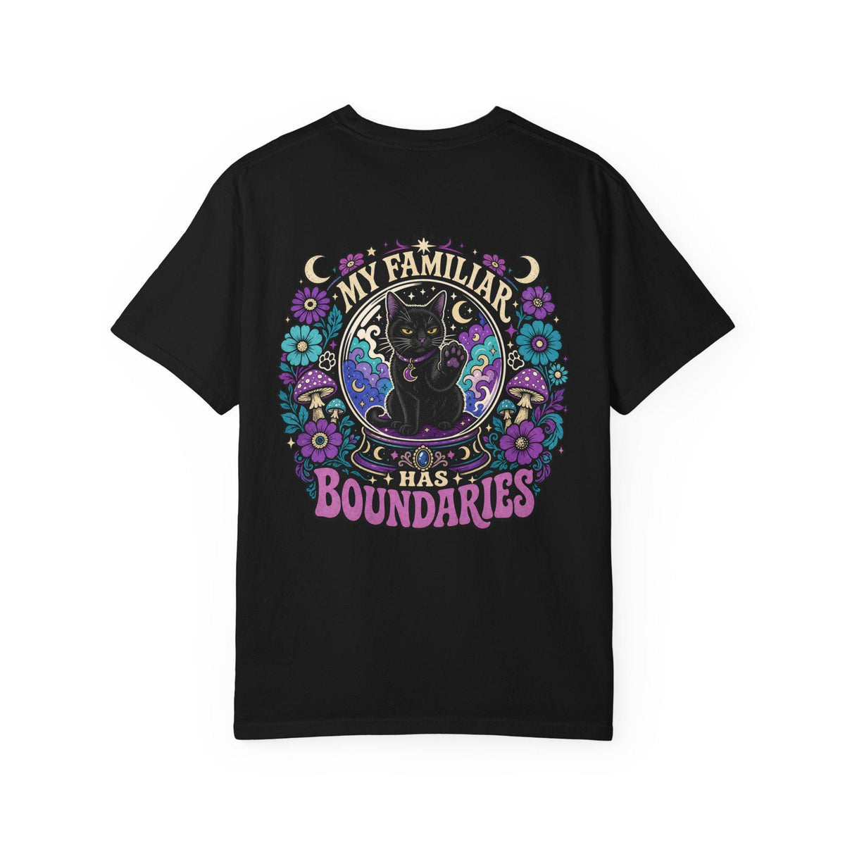 My Familiar Has Boundaries Shirt | Witchy Black Cat Comfort Colors Tee