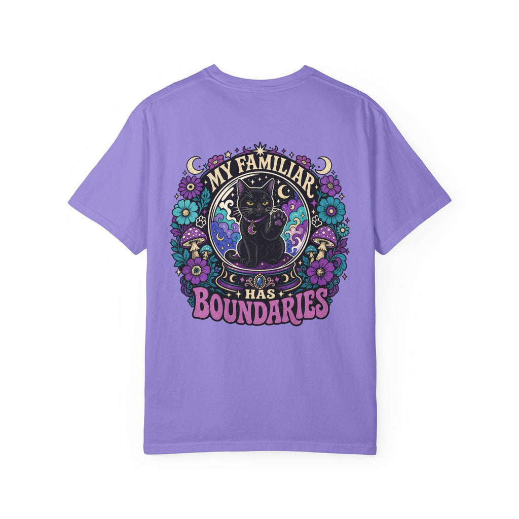 My Familiar Has Boundaries Shirt | Witchy Black Cat Comfort Colors Tee