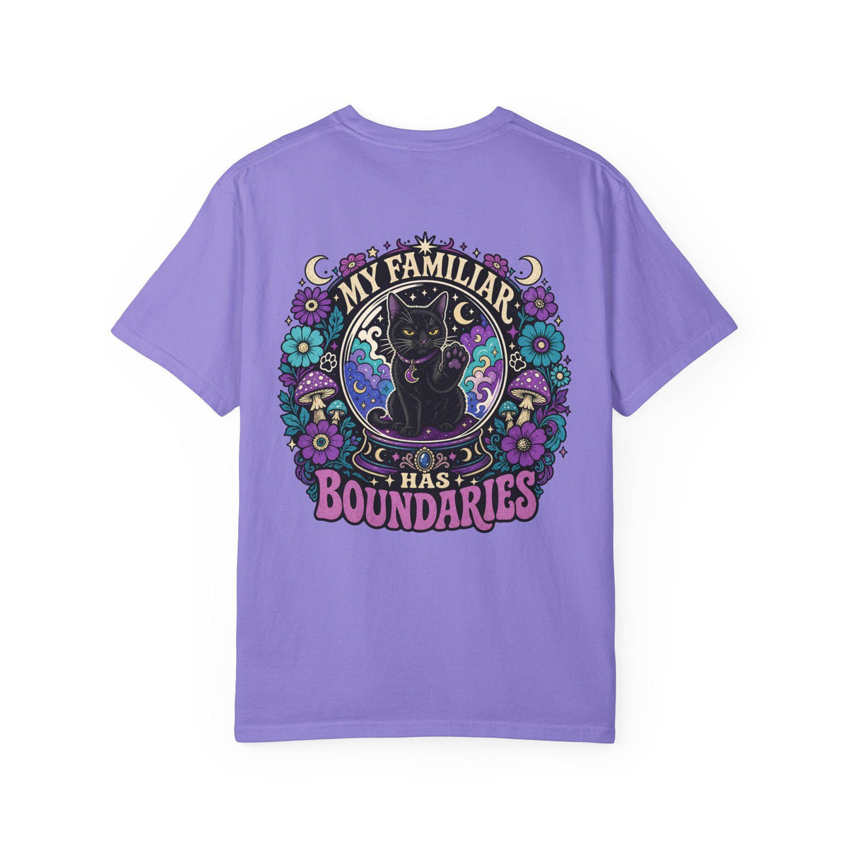 My Familiar Has Boundaries Shirt | Witchy Black Cat Comfort Colors Tee