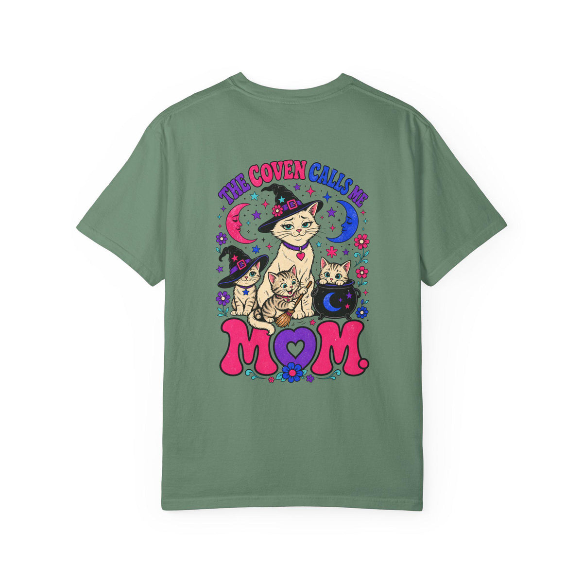 The Coven Calls Me Mom Shirt | Witchy Cat Mom Comfort Colors Tee
