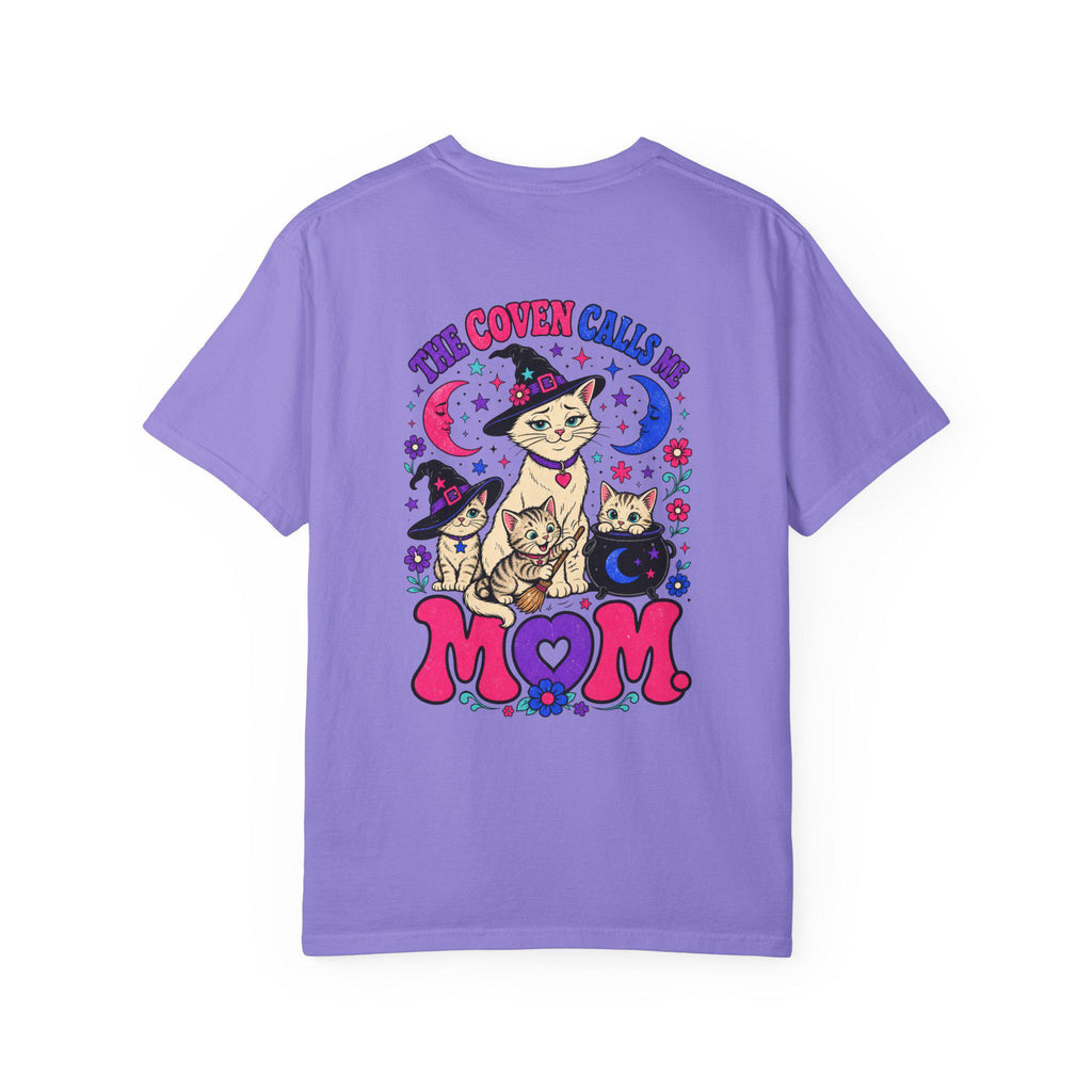 The Coven Calls Me Mom Shirt | Witchy Cat Mom Comfort Colors Tee