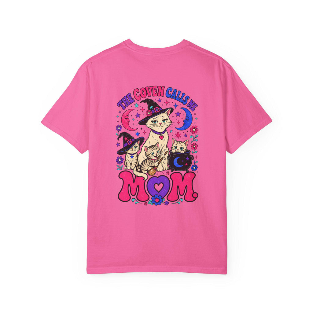 The Coven Calls Me Mom Shirt | Witchy Cat Mom Comfort Colors Tee