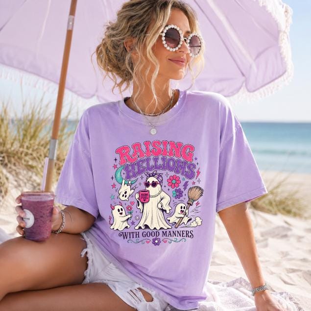 Raising Hellions With Good Manners Shirt | Funny Mom Comfort Colors Tee