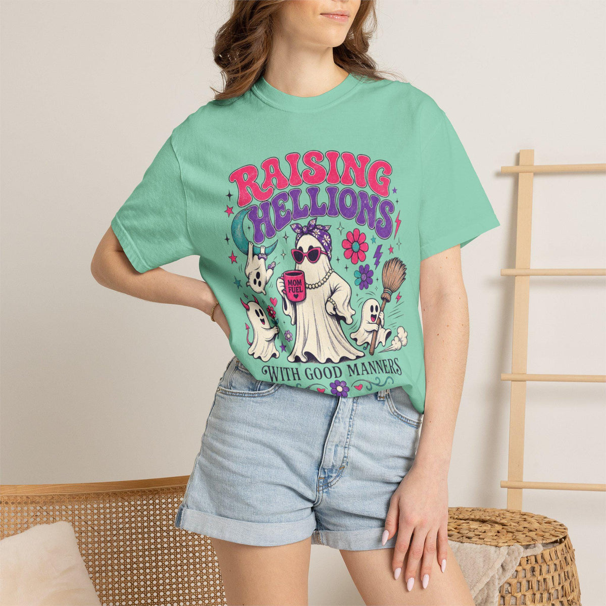 Raising Hellions With Good Manners Shirt | Funny Mom Comfort Colors Tee